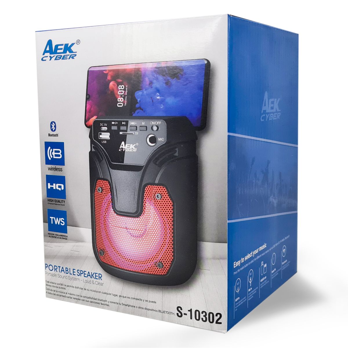 PARLANTE PORTABLE AEK 3″ S-10302